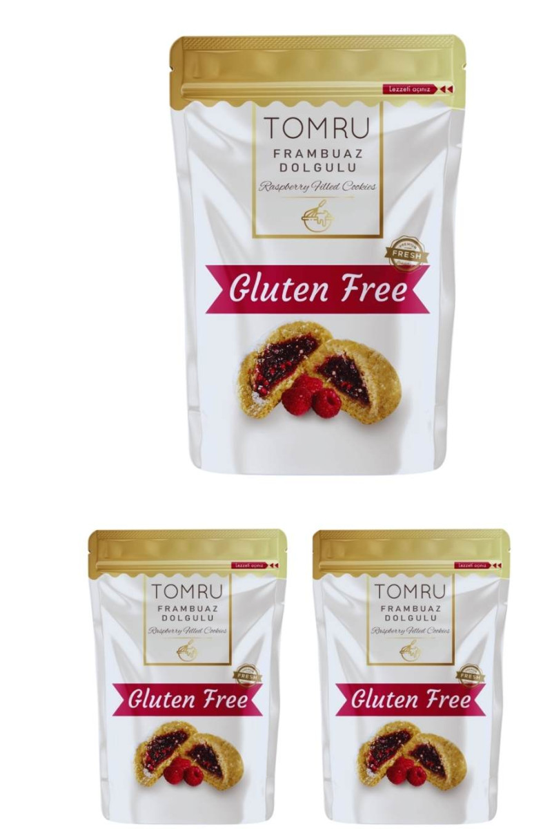 Tomru Glutensiz Frambuaz Dolgulu Kurabiye 3x1200gr